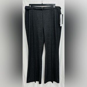 Carole Wren Pants Womans XL Grey Super Supper Soft‎ Flared Pleated Trousers NWT
